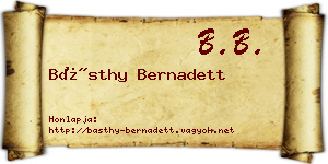 Básthy Bernadett névjegykártya