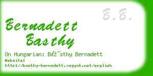 bernadett basthy business card